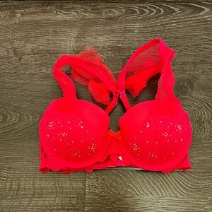 Victoria’s Secret red lace push up bra